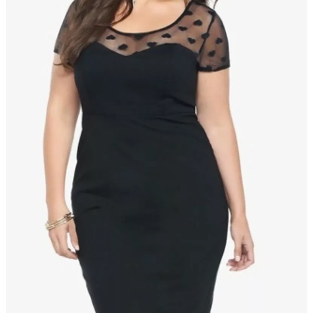 Torrid retro chic heart mesh bodycon dress 18